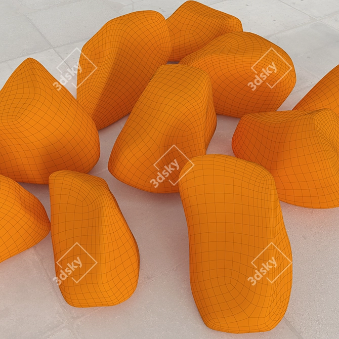 Majestic Stone Polygon Collection 3D model image 3