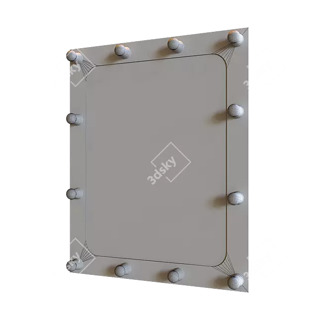 Illuminated Makeup Mirror 3D model image 2