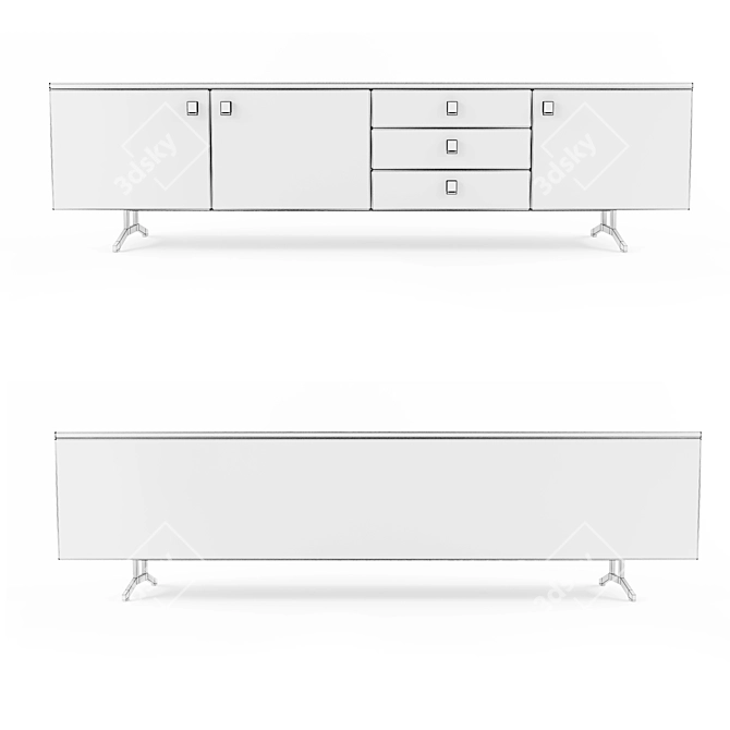 Nobel Wood Display Cabinet: Modern Elegance for Your Space 3D model image 2