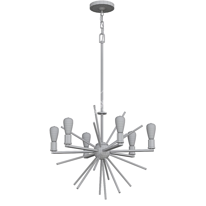 Luxury Carnegie Chandelier: Elegant Illumination 3D model image 3