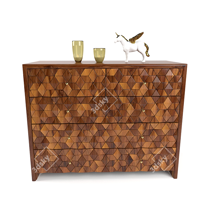 Mirage 5Drw Dresser: Professional-grade 3D model with textures 3D model image 1