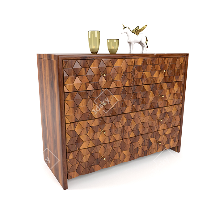 Mirage 5Drw Dresser: Professional-grade 3D model with textures 3D model image 2