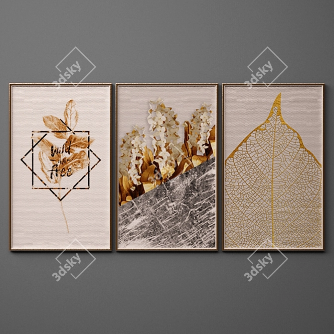 Elegant Art Collection - 6pcs, 60x100 cm 3D model image 2