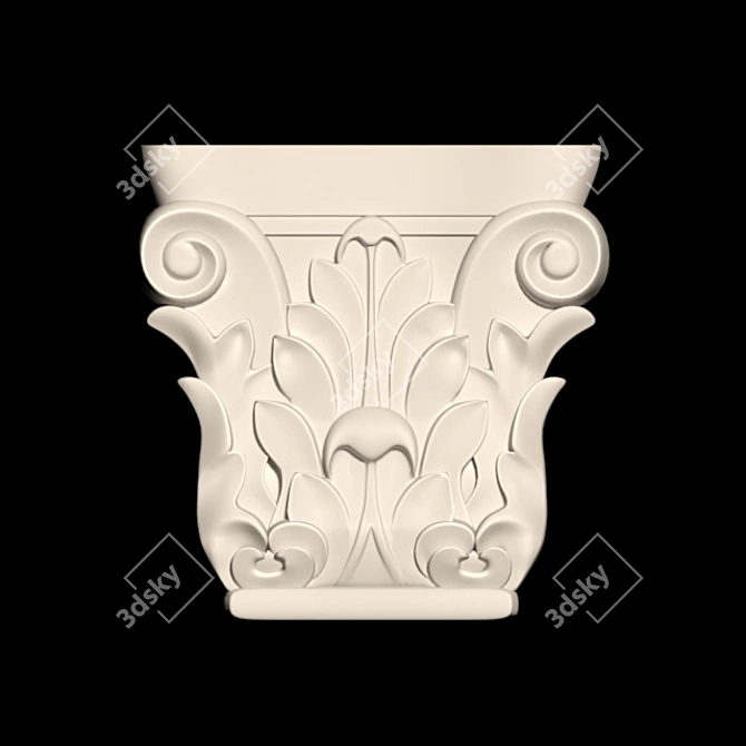 Title: Carved CNC Capital 3D model image 1