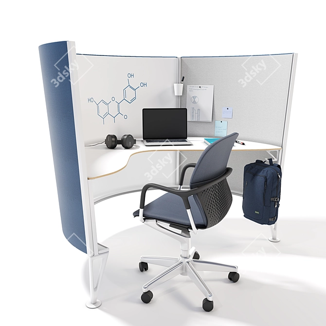 HermanMiller Prospect Solo Space: Ultimate Productivity Setup 3D model image 1