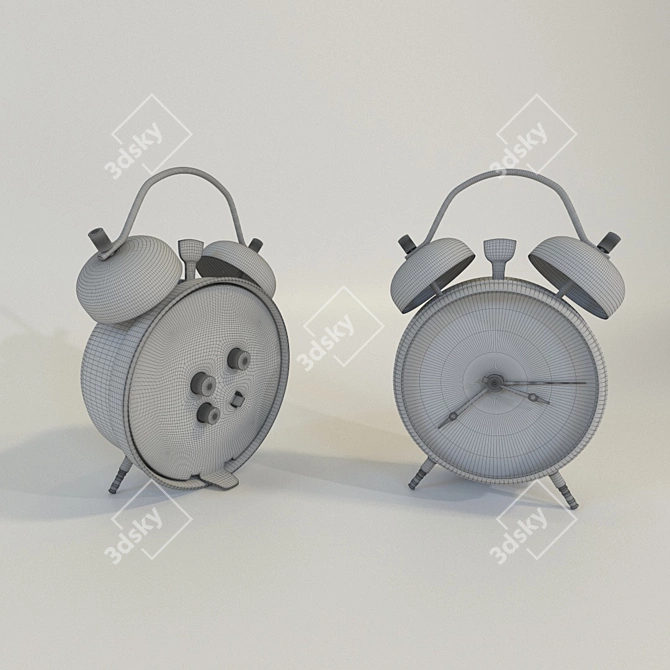 Retro Rocket Alarm Clock 3D model image 3