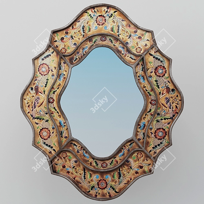 Handcrafted Spring Song Mirror 3D model image 1