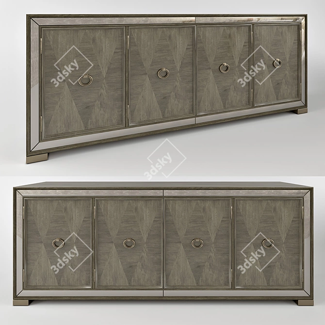 Elegant Slategrey Tenax Chest 3D model image 1