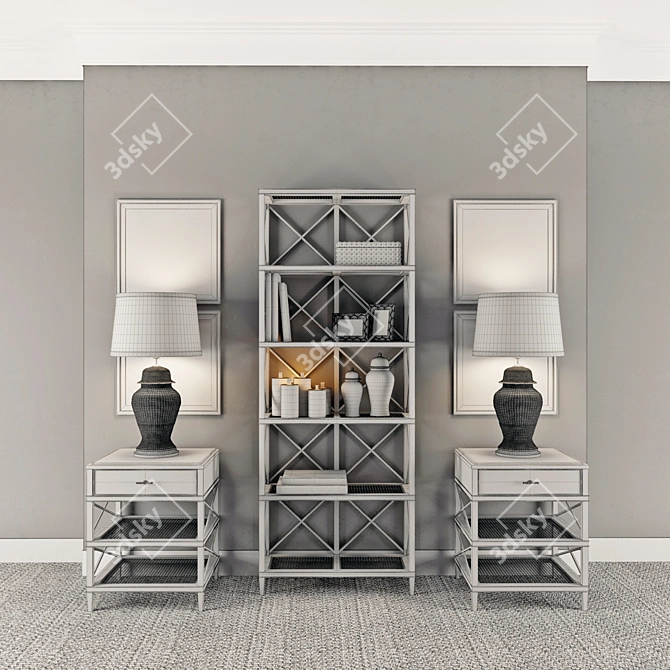 Eichholtz Bahamas Collection: Furniture Set with Decor 3D model image 3