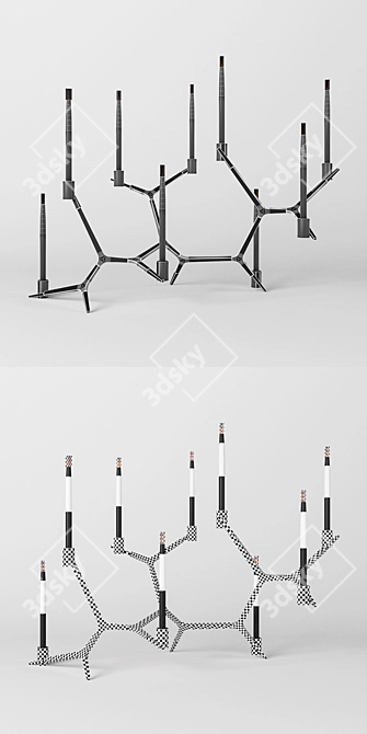 Agnes Candelabra Table - Exquisite Elegance 3D model image 3