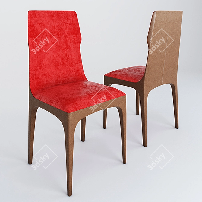 Classic Elegance Dining Chair 3D model image 1