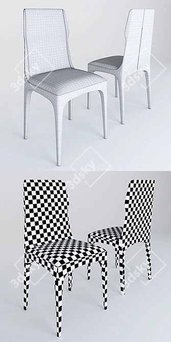 Classic Elegance Dining Chair 3D model image 3