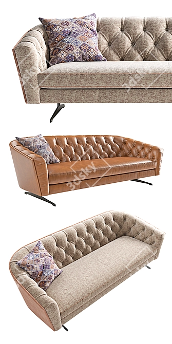 Stylish Borzalino New Kap Sofa 3D model image 2