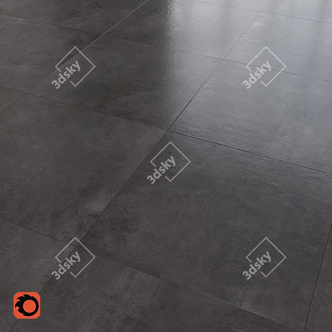 Hygge Concrete Floor Tile 3D model image 1