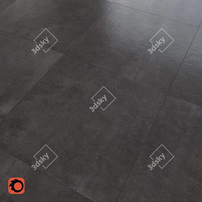 Hygge Concrete Floor Tile 3D model image 2