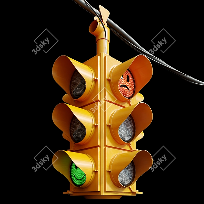 Multifunctional Traffic Light 3D model image 1