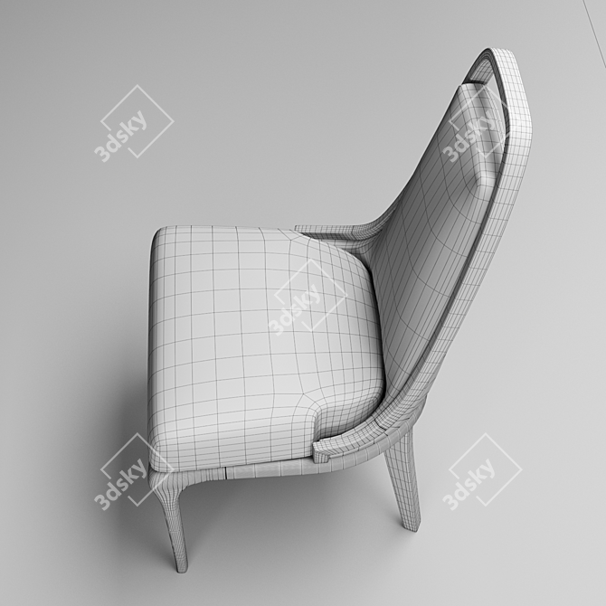 Modern Alexander Collection Chair 3D model image 3