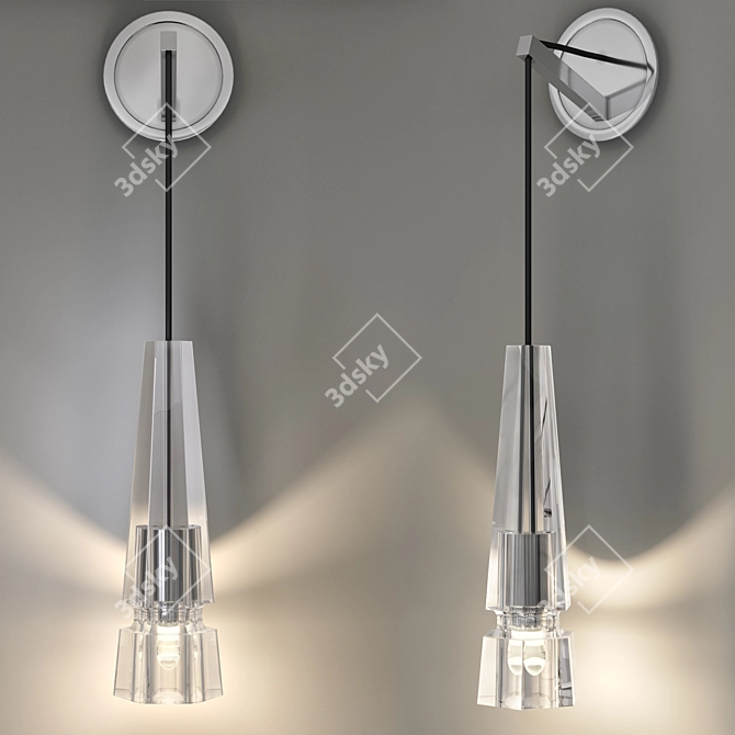 Elegant Chamonix Sconce by Jonathan Browning 3D model image 1