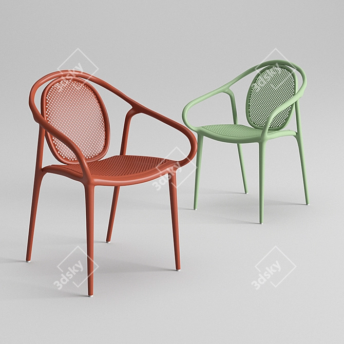 ErgoFlex Polypropylene Armchair 3D model image 1