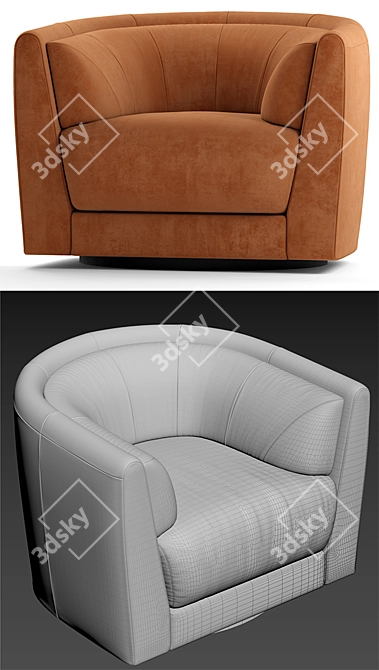 Luxury Fendi Casa Conrad Chair 3D model image 3