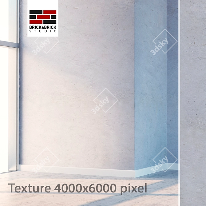 Seamless High Detail Plaster 3D model image 1