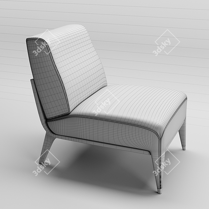 Modern Art Armchair: Dilan Collection 3D model image 3