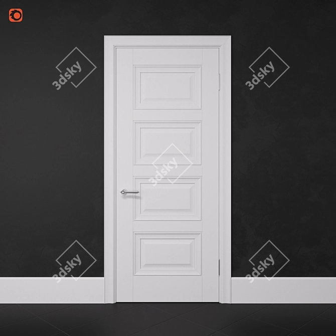 Status Interroom Door: 1980x800 Size 3D model image 1