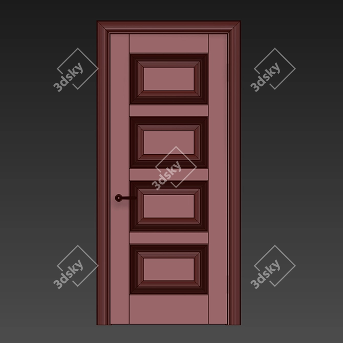 Status Interroom Door: 1980x800 Size 3D model image 3