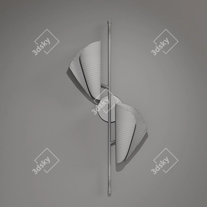 Cigale Double Sconce: Elegant and Efficient Lighting 3D model image 2
