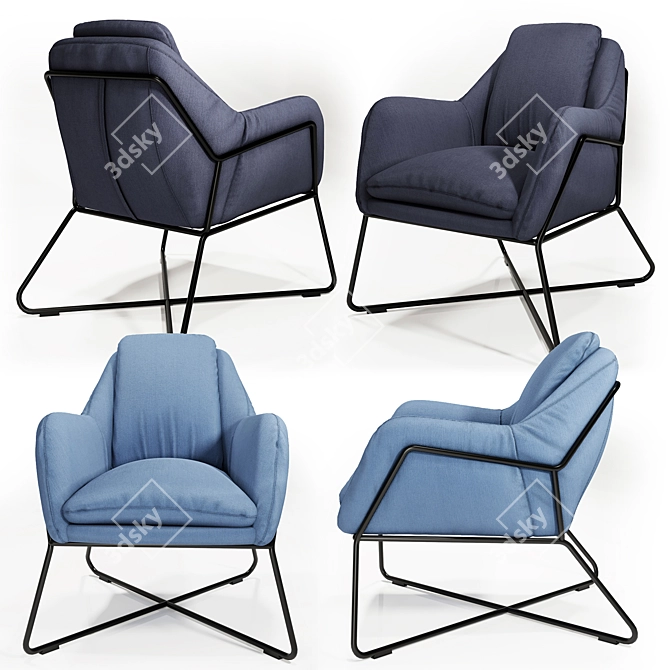 ErgoLux Chair: The Ultimate Comfort 3D model image 1