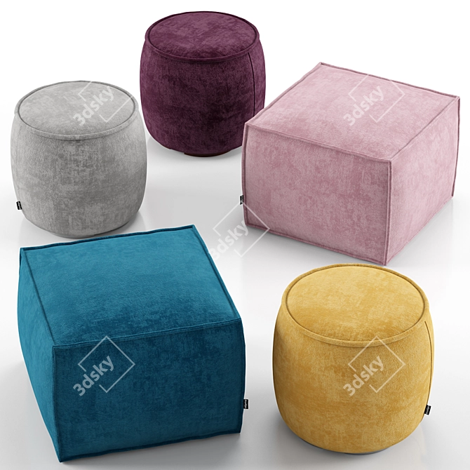 Versatile Muffin & Soap Ottoman 3D model image 1