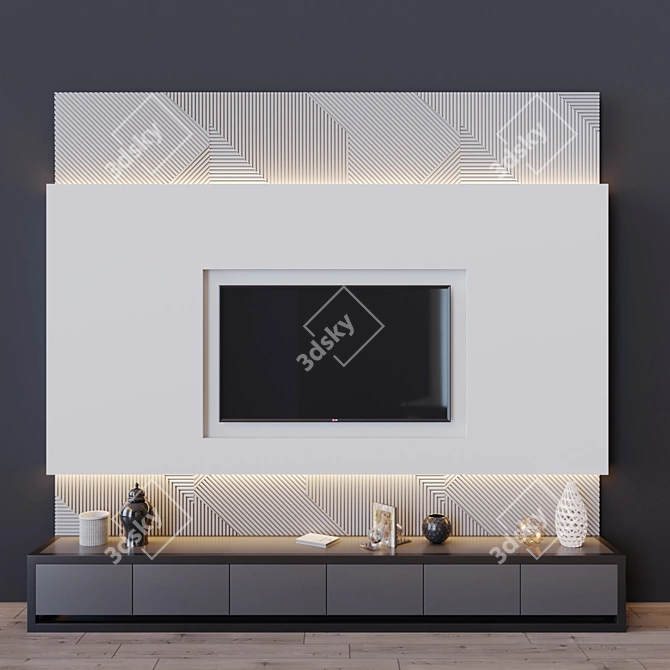  sleek 14" TV set 3D model image 1