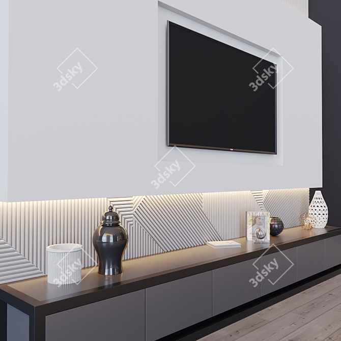  sleek 14" TV set 3D model image 3