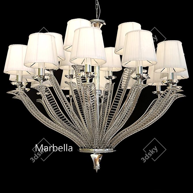 Castro Marbella Luxury Crystal Chandelier 3D model image 1