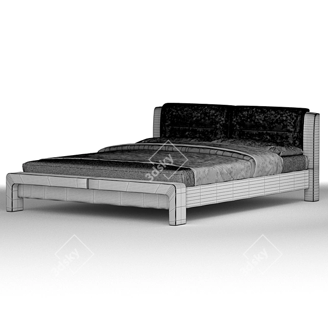 Elegant Halmar Cassandra Bed 3D model image 3