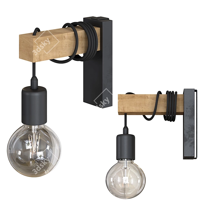 Modern Industrial Pendant Light 3D model image 1
