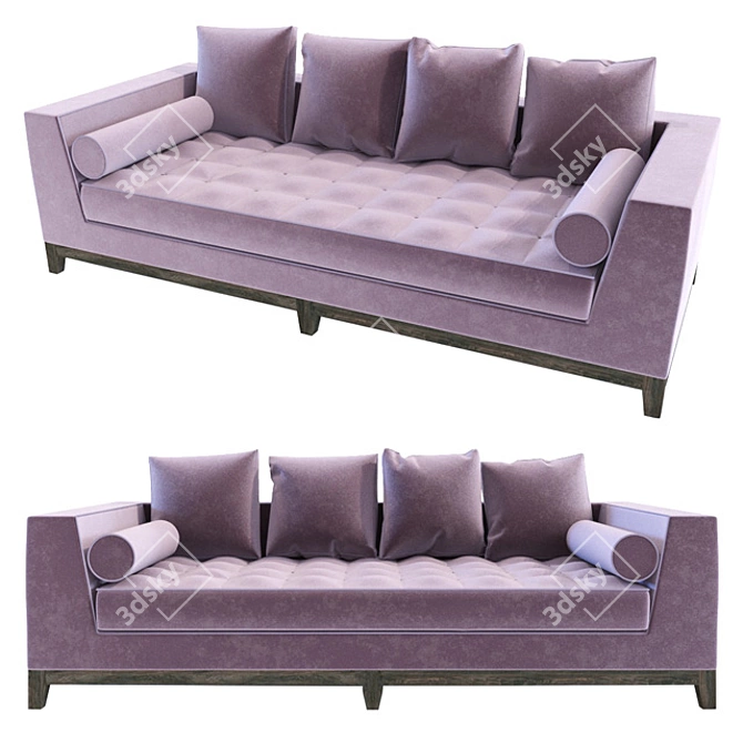 Luxe Lutetia Sofa: Timeless Elegance 3D model image 1