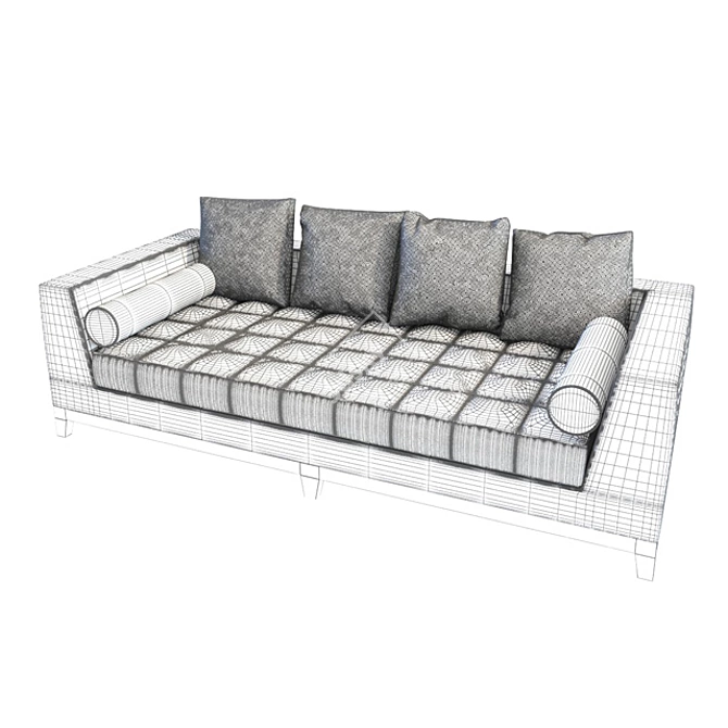 Luxe Lutetia Sofa: Timeless Elegance 3D model image 2