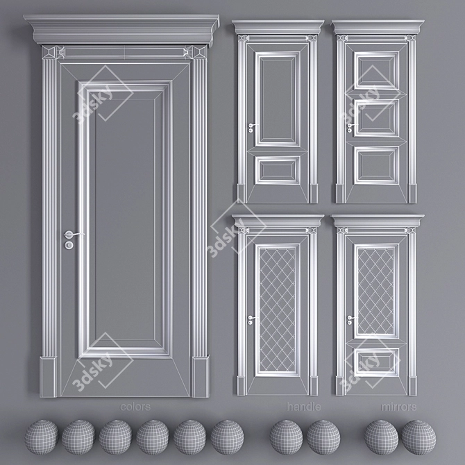 Italon Riva Imperiale: Classic Set of 2 Doors 3D model image 3