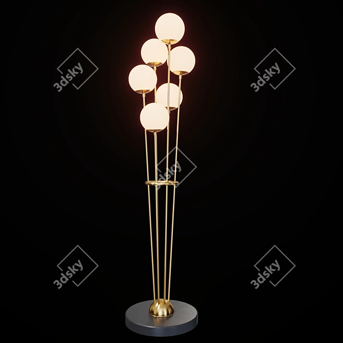 Antique Brass Eichholtz Floor Lamp 3D model image 1