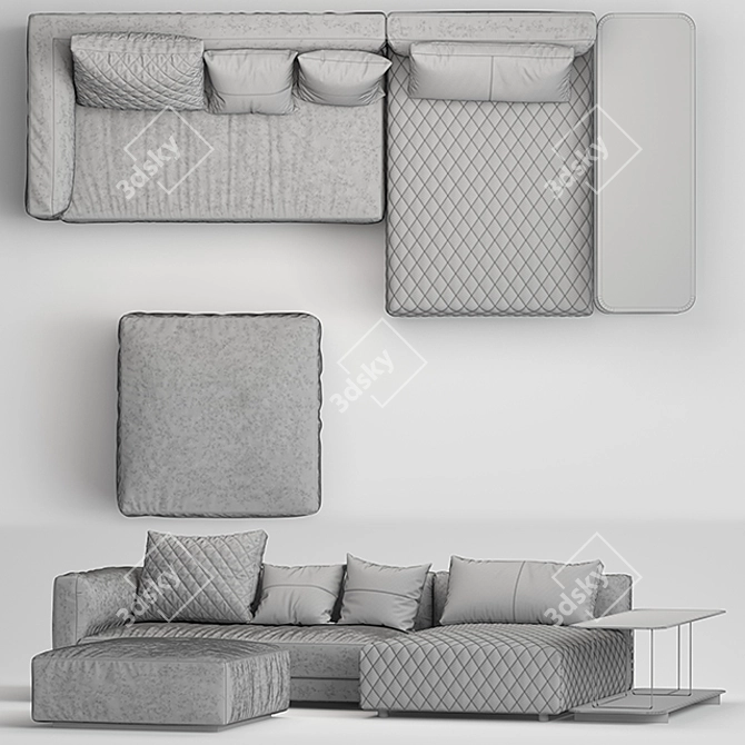 Elegant MELPOT Sofas: Natuzzi's Timeless Comfort 3D model image 2