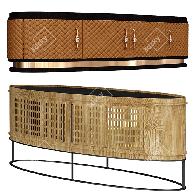 Elegant YFOS Sideboard: Modern, Functional, Stylish 3D model image 1