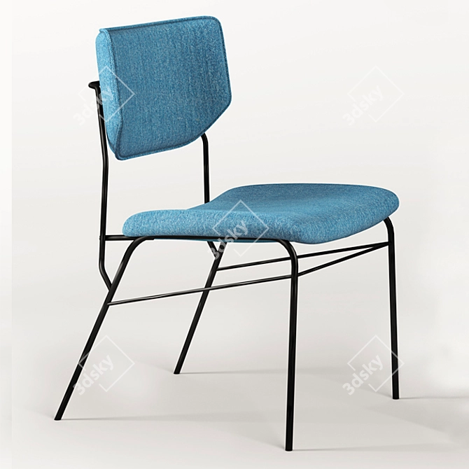 Elegant Serafina Chair: Brazilian Design 3D model image 2