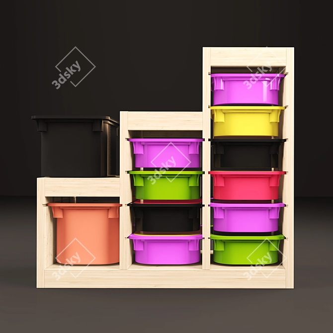 Playful Storage Solution 3D model image 3