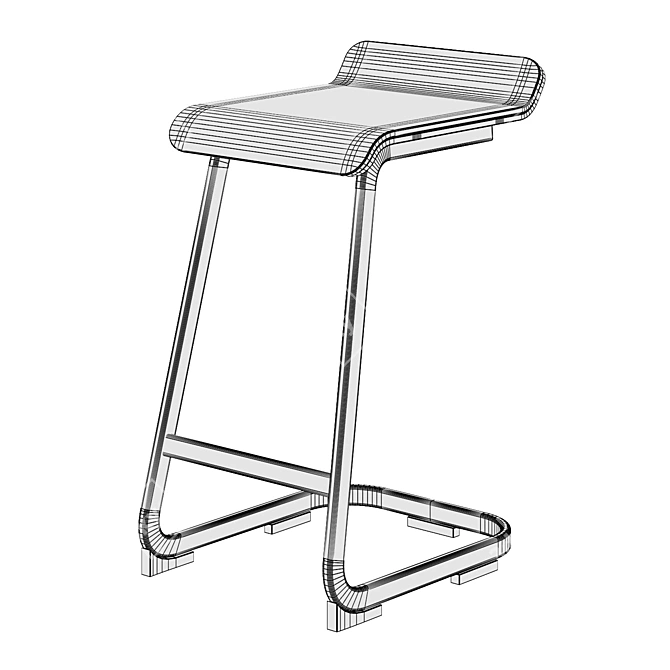 Contemporary Alto Chair: Sleek & Stylish 3D model image 3