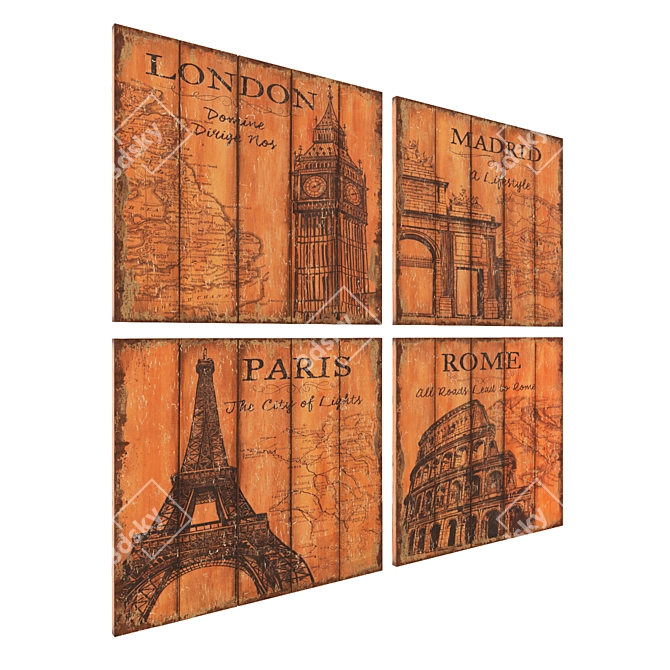 Vintage Travel Set: 15 Exquisite Pieces by Debbie Dewitt 3D model image 2