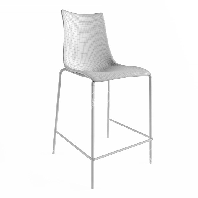 Swave Steel Stool: Modern Design 3D model image 3