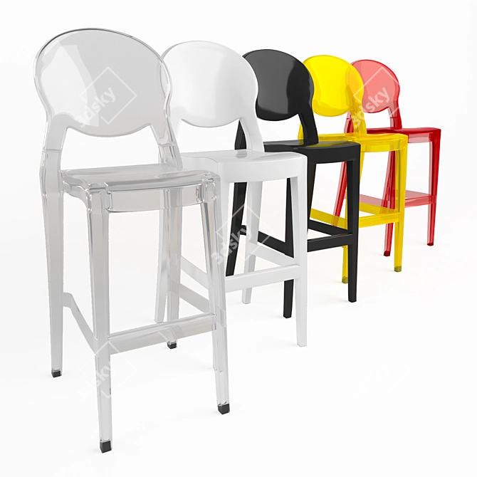 Igloo Transparent Bar Stool 3D model image 1