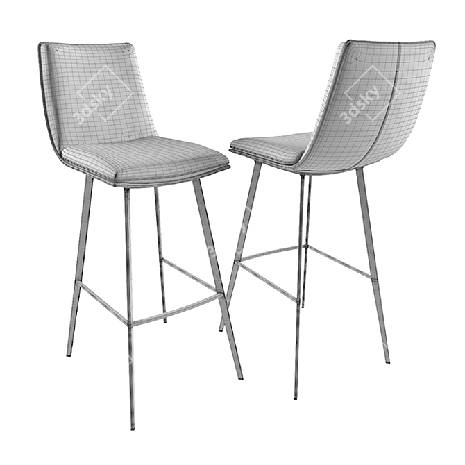 Palmer Gallery Bar Stool - Modern Elegance for Stylish Spaces 3D model image 2