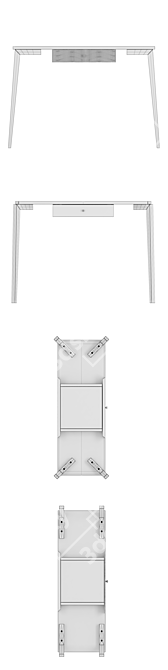Modern Console Table - Tory Sun 3D model image 3